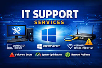 fix computer, windows software, and network issues