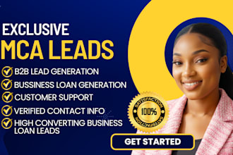 provide exclusive mca leads, business loan leads, sba funding leads