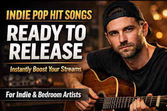 create indie pop song, indie song, bedroom pop composition fast and professional