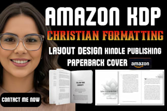 design and fomat christian manuscript daily devotional book cover kdp publishing