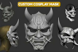 do custom printable 3d mask 3d helmet, wearable 3d armor model for printing