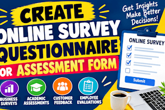 create online survey questionnaire or assessment form
