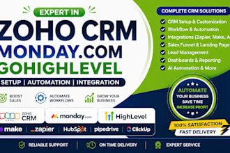 pipedrive hubspot zoho crm zoho one gohighglevel asana monday crm podio dolibarr