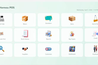 develop a professional retail pos software for shops and stores