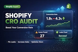 do a shopify cro audit and website audit to boost conversion rate