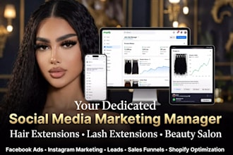 instagram social media marketing manager hair extensions beauty lash extension