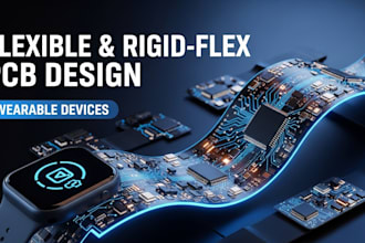 write me gig description for design rigid flex and  and flexible pcb for wearabl
