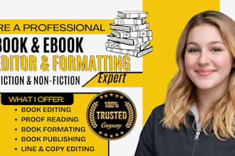 do book editing and kdp formatting , developmental book editing, proofreading
