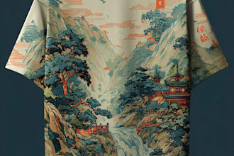 a japanese t shirt illustration