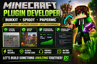 minecraft plugin developer, bukkit, spigot, papermc, server setup