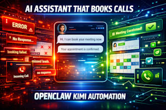 setup openclaw ai personal assistant that book calls meeting open claw kimi 2 6