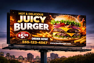 design billboard, yard sign, signage, signboard, outdoor ads, or vinyl banner