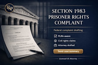 draft a strong federal section 1983 prisoner civil rights complaint