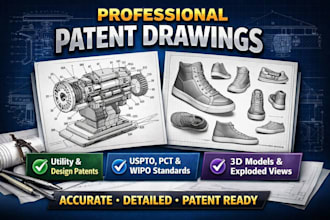 make design of utility patent drawings and patent drafting