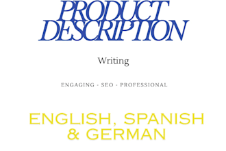 write or translate product descriptions