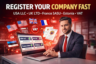help you start a company USA llc UK ltd estonia e residency vat  estonia eu