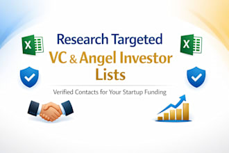research and deliver targeted vc, angel investor lists