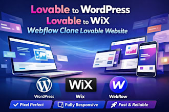 convert lovable website to wordpress and wix or webflow