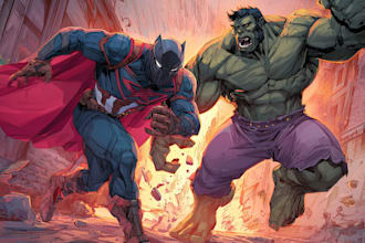 comic book illustration with comic book illustrator
