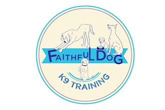create attractive business logo for faithful dog k9 training