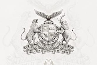 create HD church seal logo or coat of arm crest