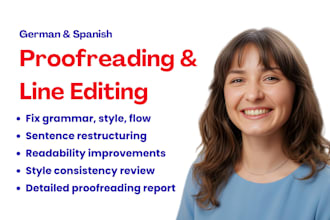 proofread german and spanish books as a native book editor