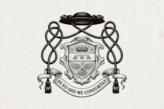 create HD church seal logo or coat of arm crest