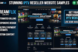 design a high converting iptv website with automated billing and whmcs setup