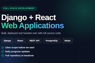 build a full stack web app with django and react