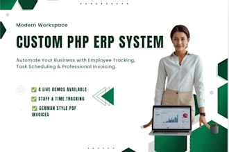 build a custom PHP business management system with employee tracking