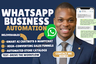 setup whatsapp automation via many chat sales funnel whatsapp business marketing