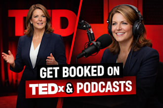 coach your tedx talk, write a powerful script and help you get booked on podcast