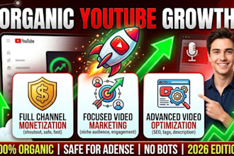 shoutout organic youtube channel monetization, video marketing and optimization