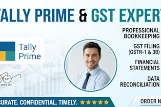 provide professional tally prime, gst filing, and bookkeeping services