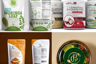 supplements label design, medicine box packaging