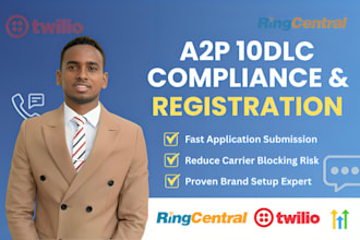 do ringcentral, twilio, gohighlevel a2p 10dlc registration, tcr compliance ghl