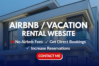 design vacation rental, airbnb website hotel booking website with direct booking