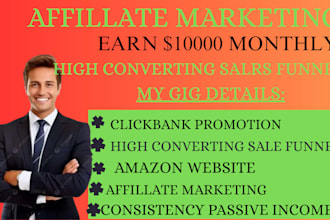 create clickbank affillate marketing amazon website with sales funnel
