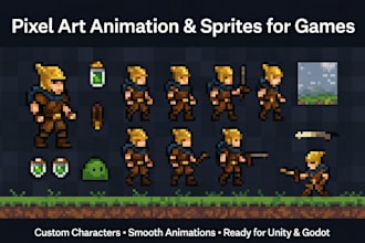 create pixel art animation and sprites for games