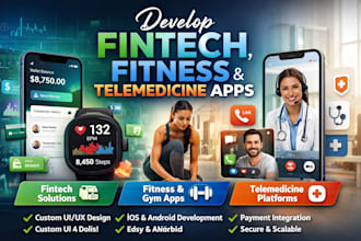 develop ios, android fitness app, workout tracker, gym app, health exercise app