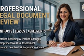 professionally review and redline your legal contracts and agreements