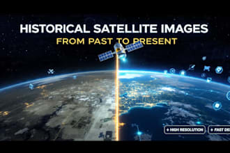 find and extract historical satellite images of any location