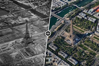 providing historical satellite images of any location