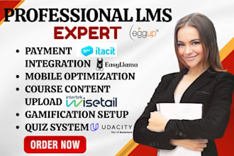 setup eggup wisetail lms itacit ispring lms easyllama talview udacity brainier