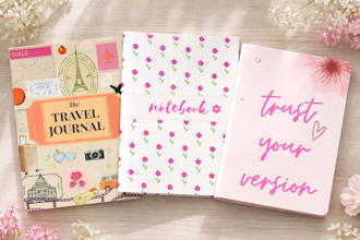 design professional journal, notebook, planner covers