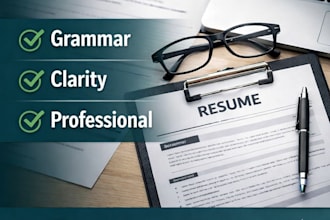 professionally edit and proofread your resume or CV