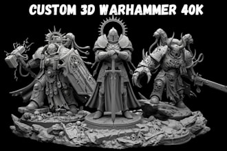 create custom 3d printable miniature warhammers for tabletop and games