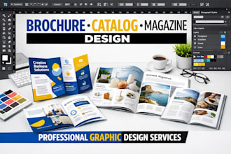 design brochure, catalog or magazine in adobe indesign