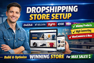 build zazzle sellvia zyro ekm woocommerce dropshipping store wit winning product