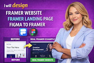 design framer website, framer landing page, figma to framer conversion